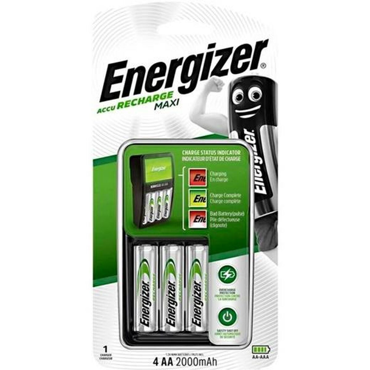 Afbeeldingen van Charger + Rechargeable Batteries Energizer (4 Units)