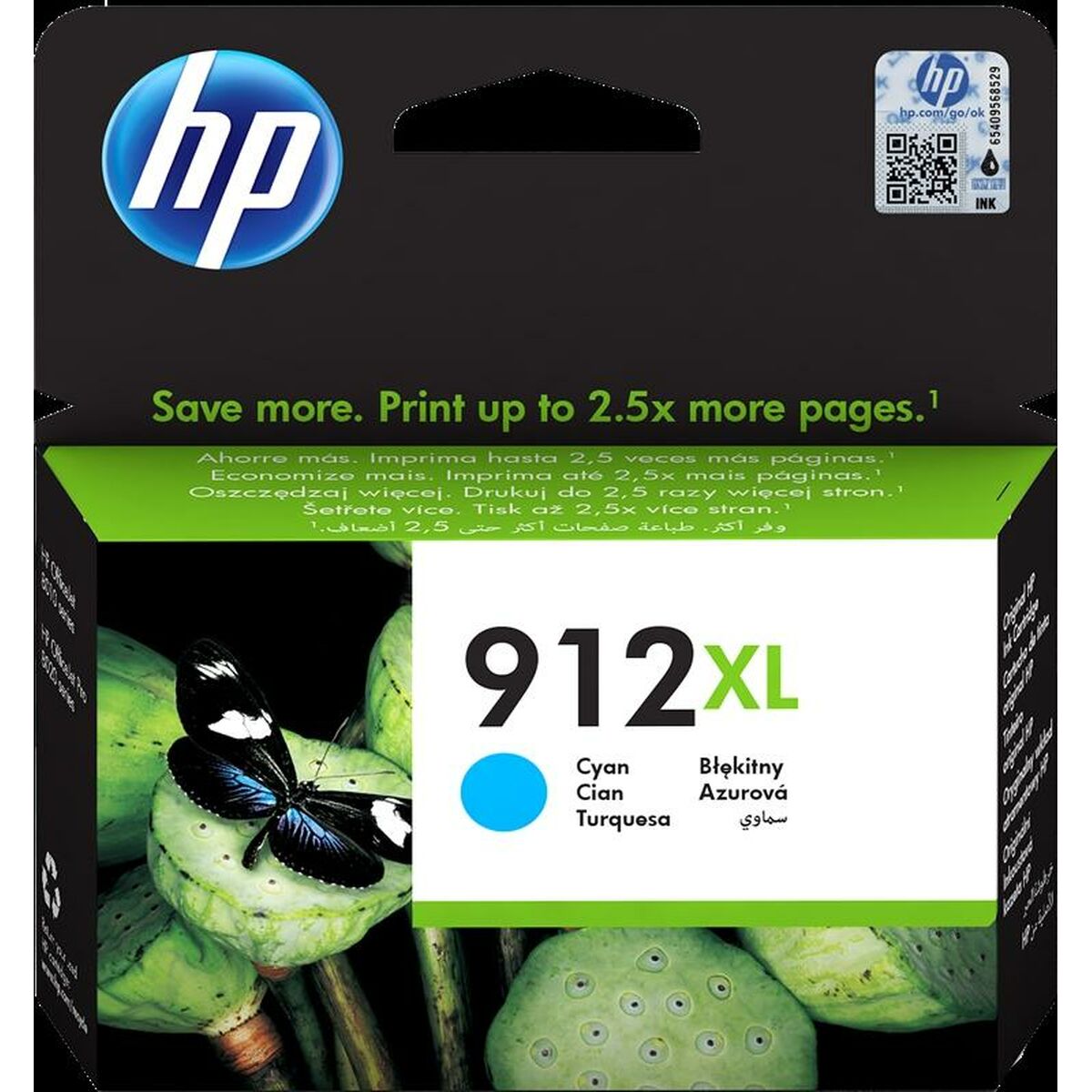 Image secondaire de Cartouche d'encre originale HP 912XL Cyan (60 Unités)