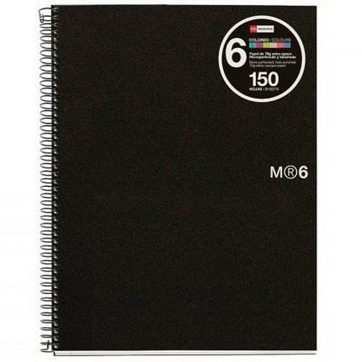 Image secondaire de Cahier à Spirale Miquelrius Noir A5 150 Volets (5 Unités)
