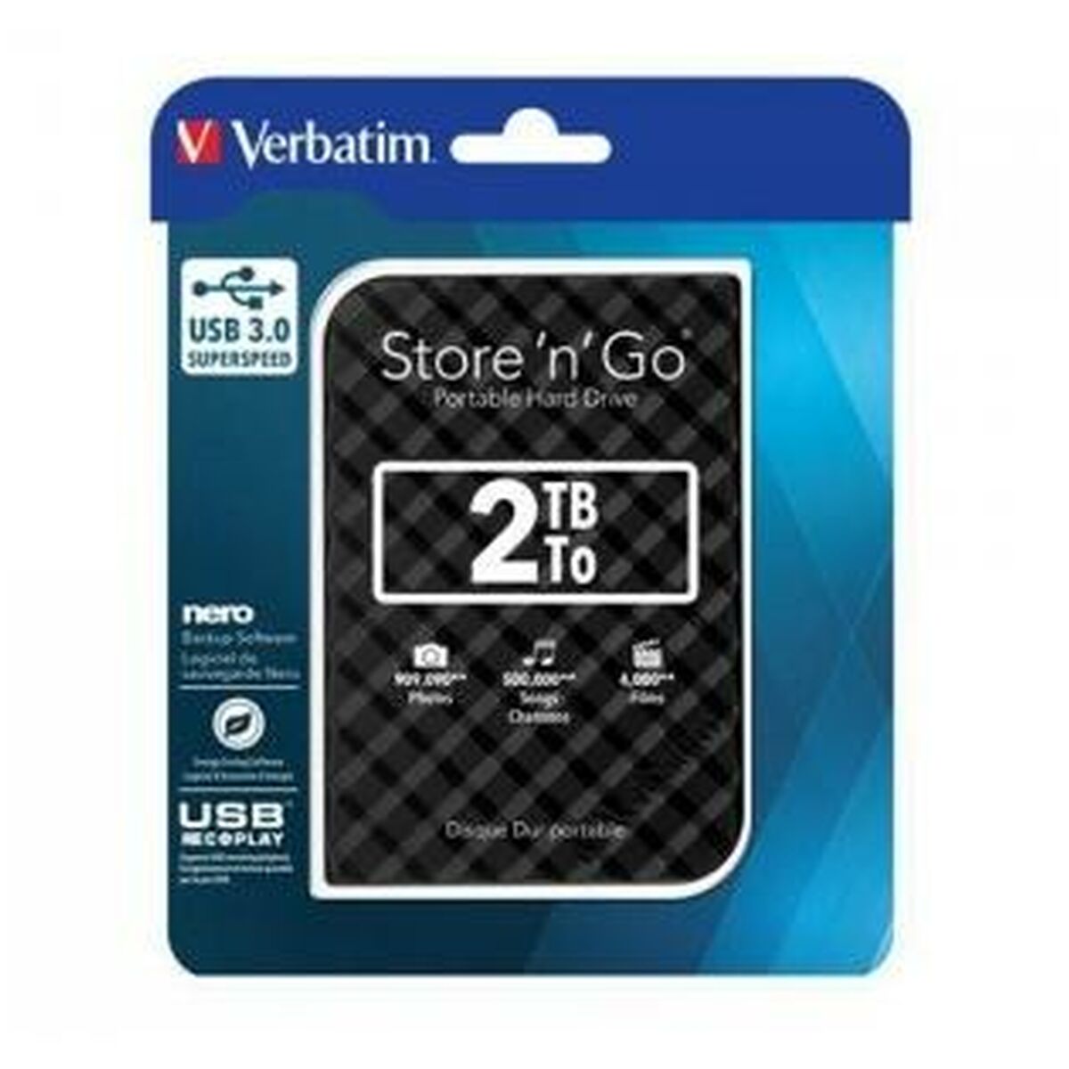 Afbeeldingen van External Hard Drive Verbatim STORE 'N' GO GEN 2 Black HDD 2 TB (4 Units)