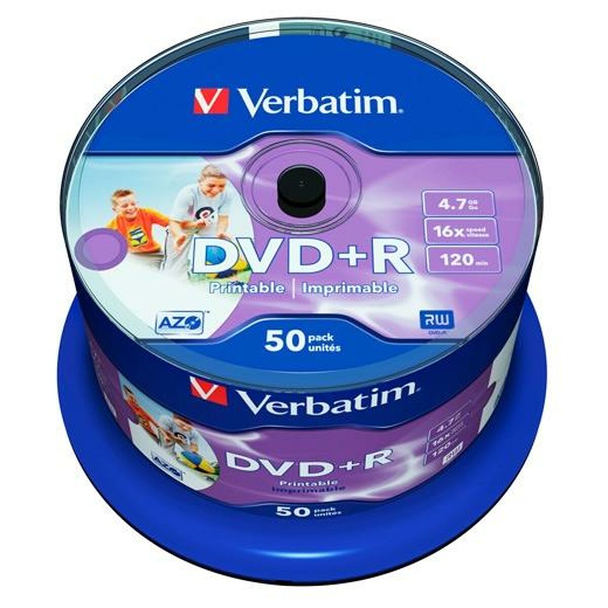 Afbeeldingen van DVD+R Verbatim 4,7 GB 16x 50 Pieces (4 Units)