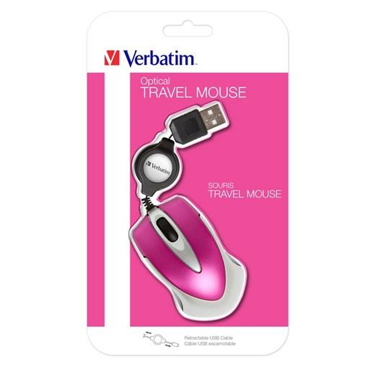 Afbeeldingen van Mouse Verbatim Go Mini Black Fuchsia 1000 dpi (4 Units)