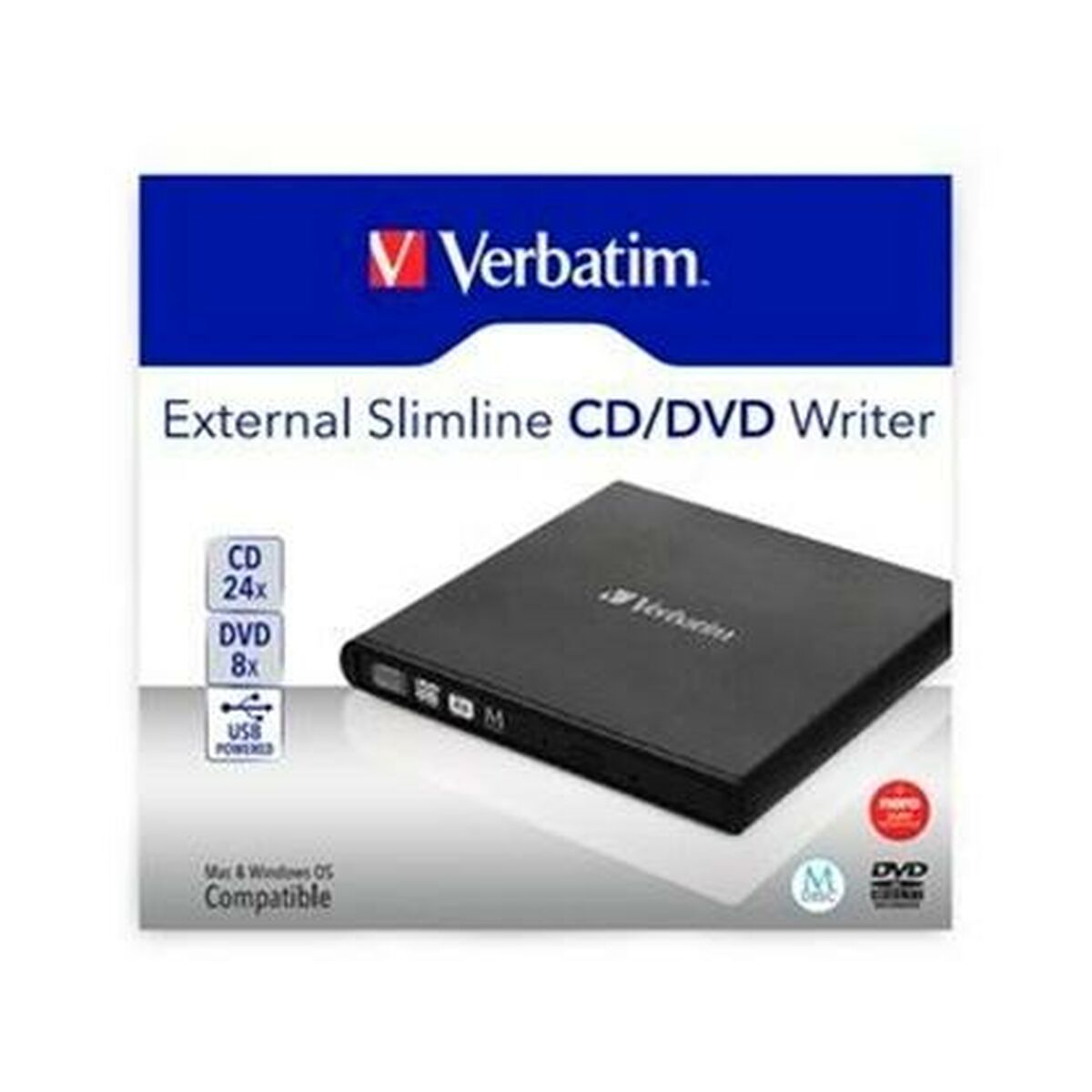 Afbeeldingen van CD/DVD Reader Verbatim SLIMLINE (4 Units)