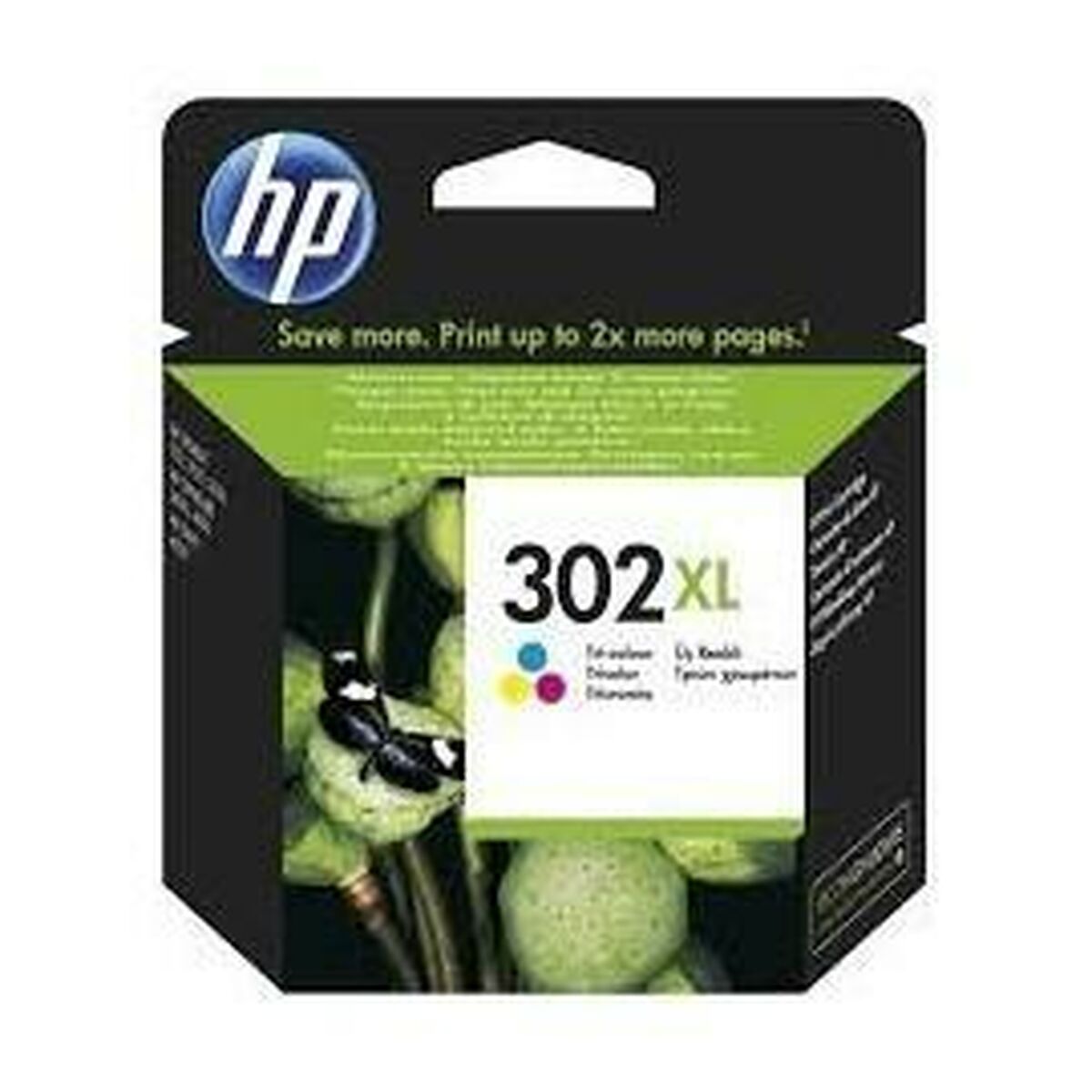 Image secondaire de Cartouche d'encre originale HP 302XL Tricolore (60 Unités)