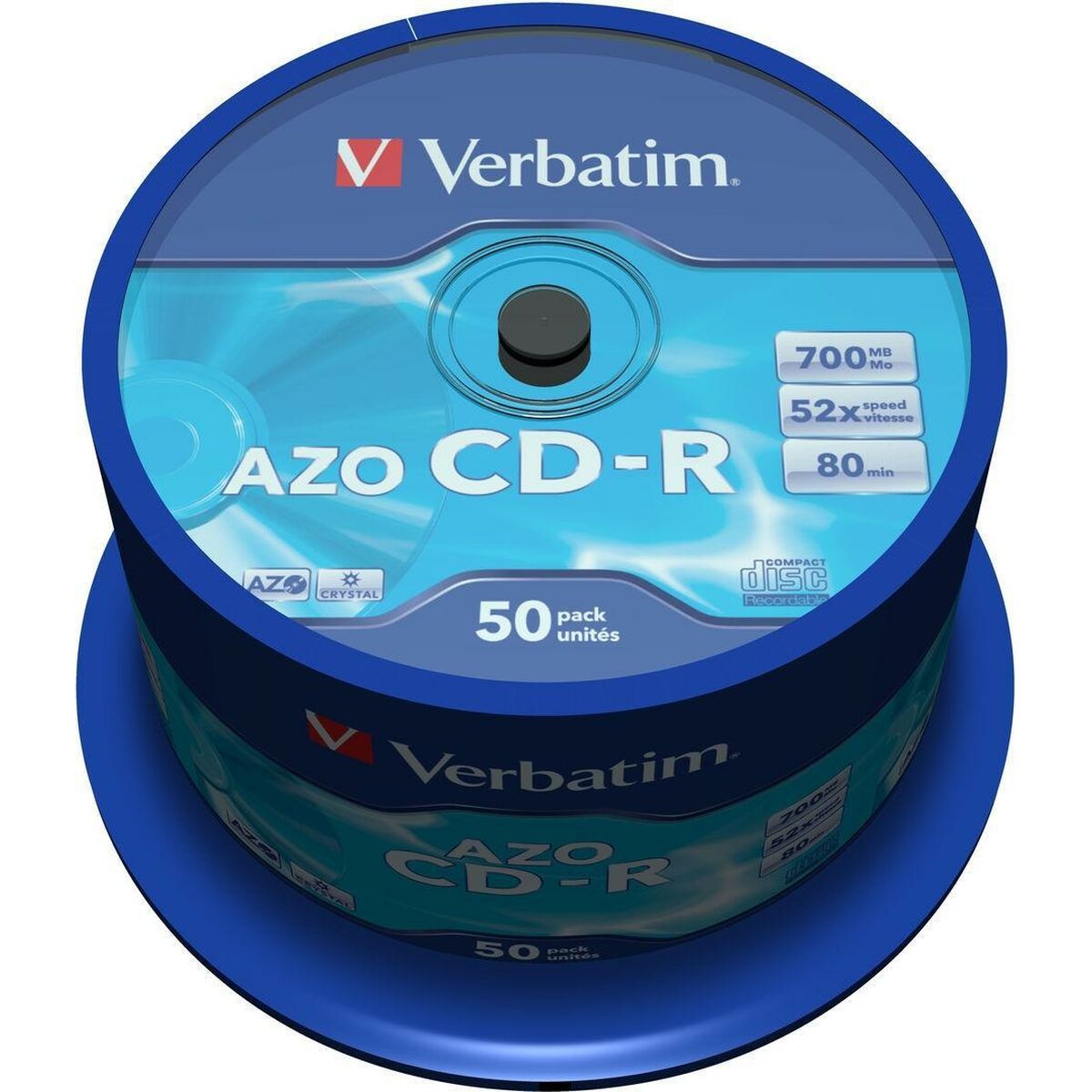 Afbeeldingen van CD-R Verbatim Azo 700 MB 52x 50 Pieces (4 Units)