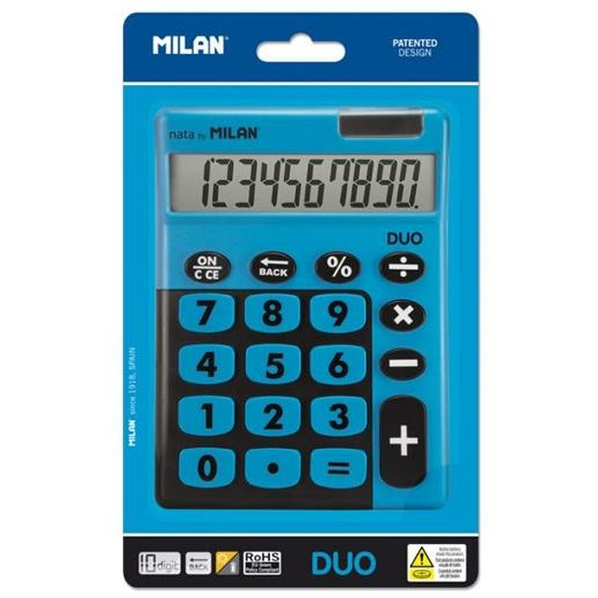 Image secondaire de Calculatrice Milan TOUCH DUO Bleu 14,5 x 10,6 x 2,1 cm (10 Unités)