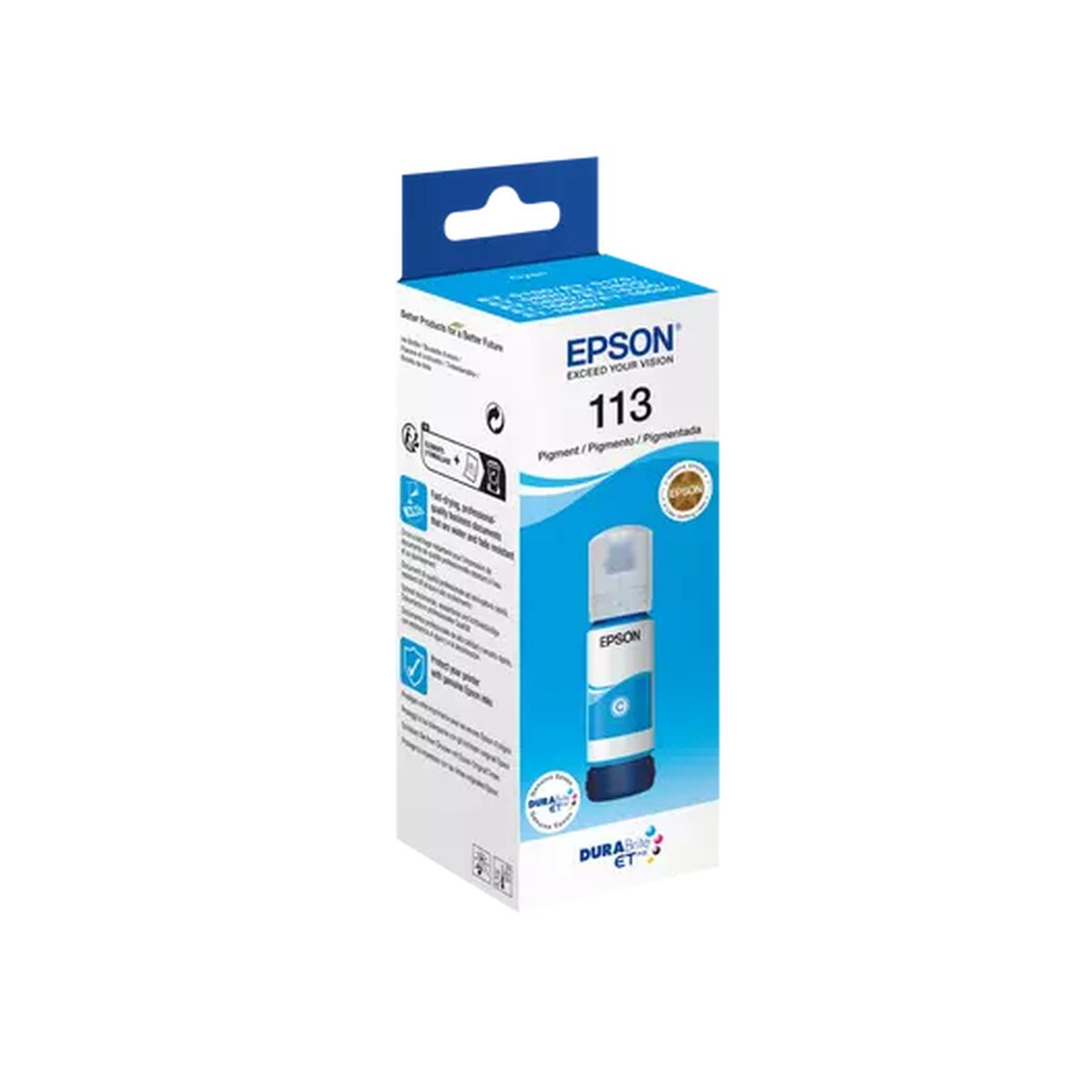 Image secondaire de Recharge d'encre Epson ECOTANK ET-5850, ET-5800, ET-16650, ET-16600, ET-5880, ET-5170 - Nº 113 Cyan