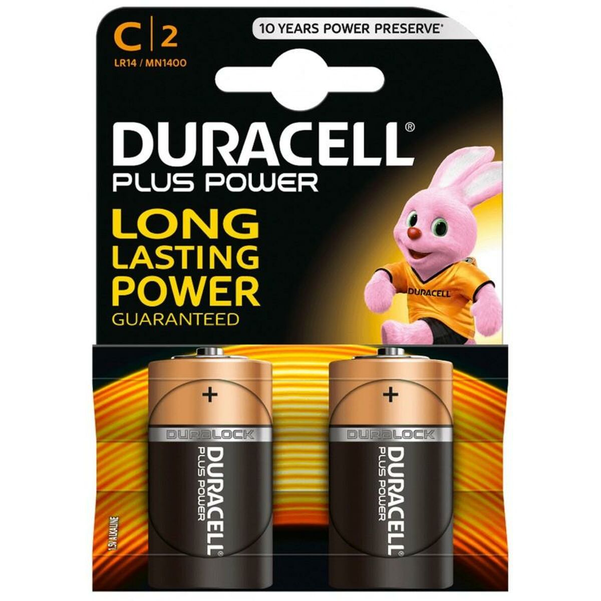 Afbeeldingen van Batteries DURACELL Plus Power L2 CLR14 1,5 V LR14 (10 Units)