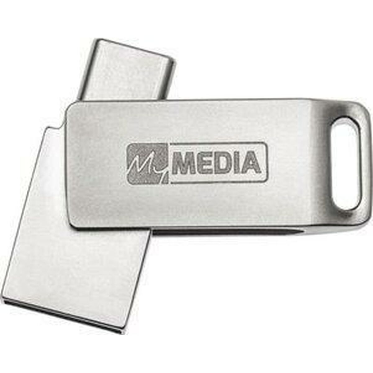 Afbeeldingen van USB stick MyMedia HIGH SPEED DUAL Silver 128 GB (10 Units)