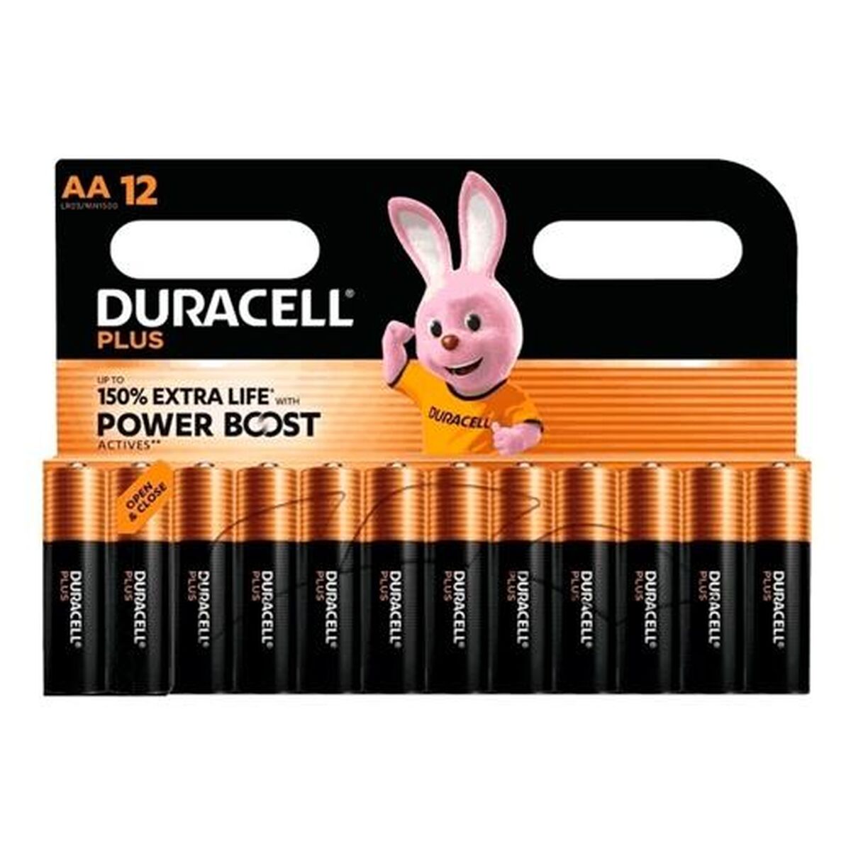 Picture of Alkaline Batteries DURACELL PLUS POWER 1,5 V LR06 12 Pieces (12 Units)