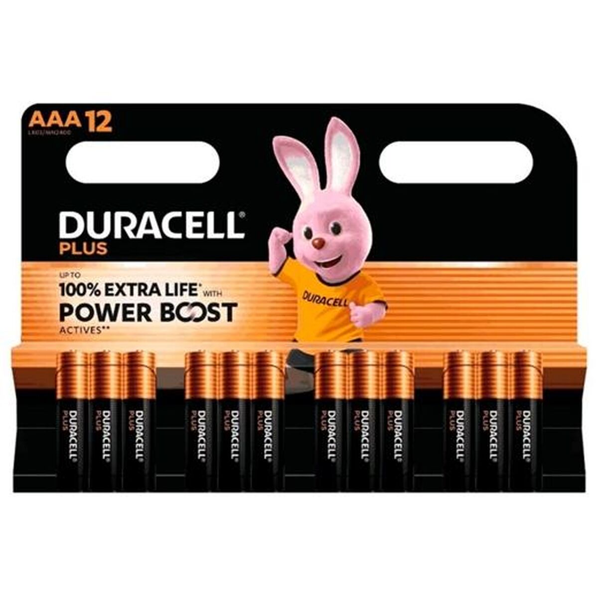 Picture of Batteries DURACELL PLUS POWER BOOST 1,5 V AAA 12 Pieces (12 Units)