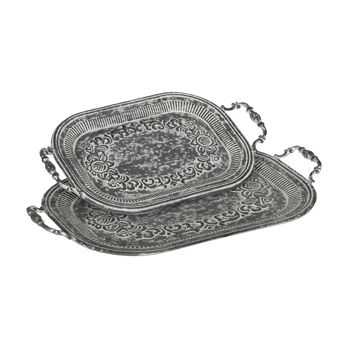 Set of trays Grey Iron 49,5 x 31 x 5,5 cm (2 Units), view 2
