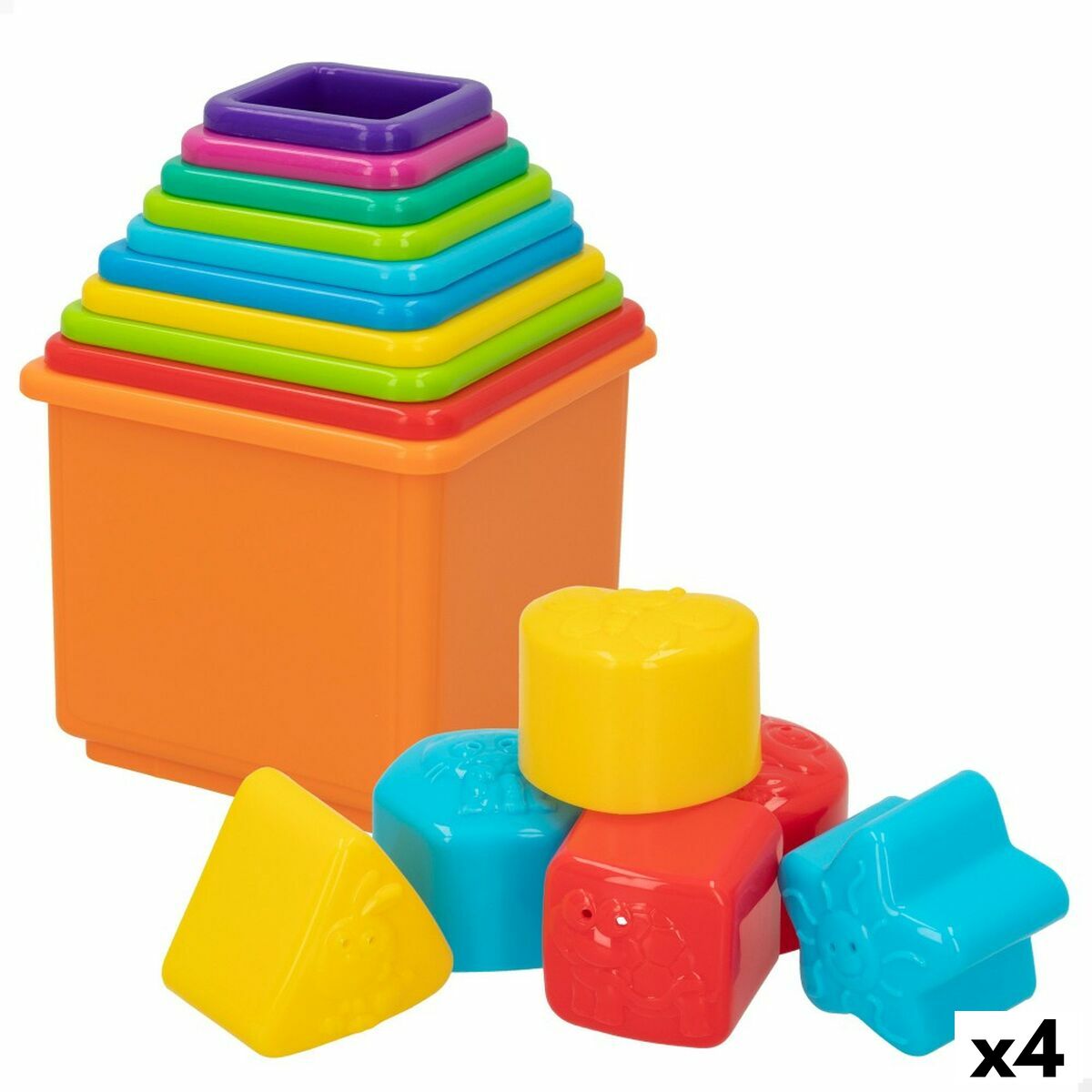 Stabelklodser PlayGo 16 Dele 4 enheder 10,5 x 9 x 10,5 cm
