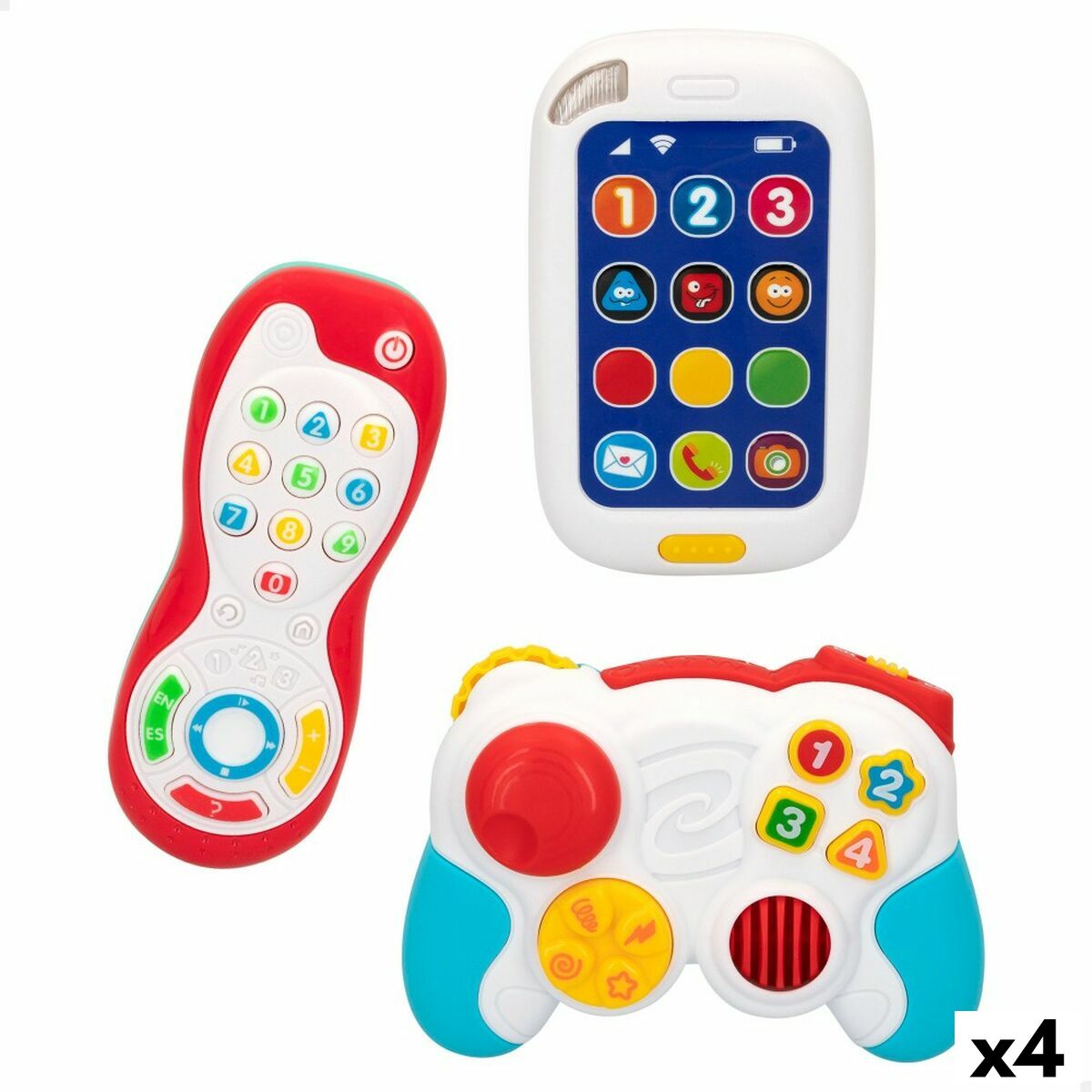 Sæt med legetøj til babyer PlayGo 14,5 x 10,5 x 5,5 cm (4 enheder)