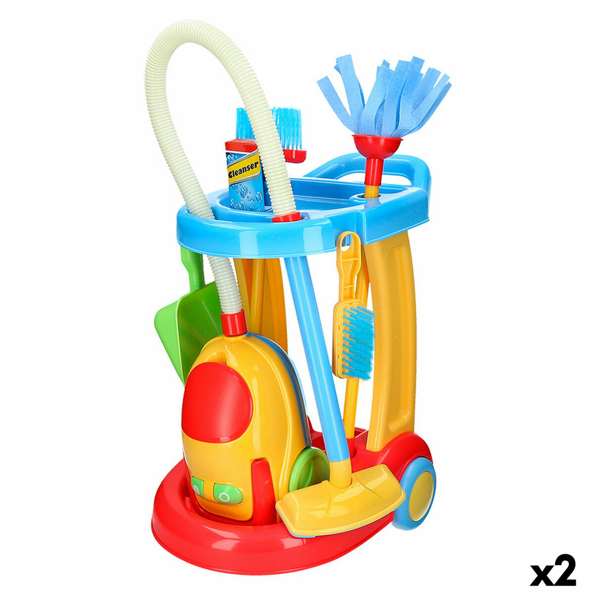 Chariot de nettoyage avec accessoires PlayGo 30,5 x 67 x 37 cm 2 Unités