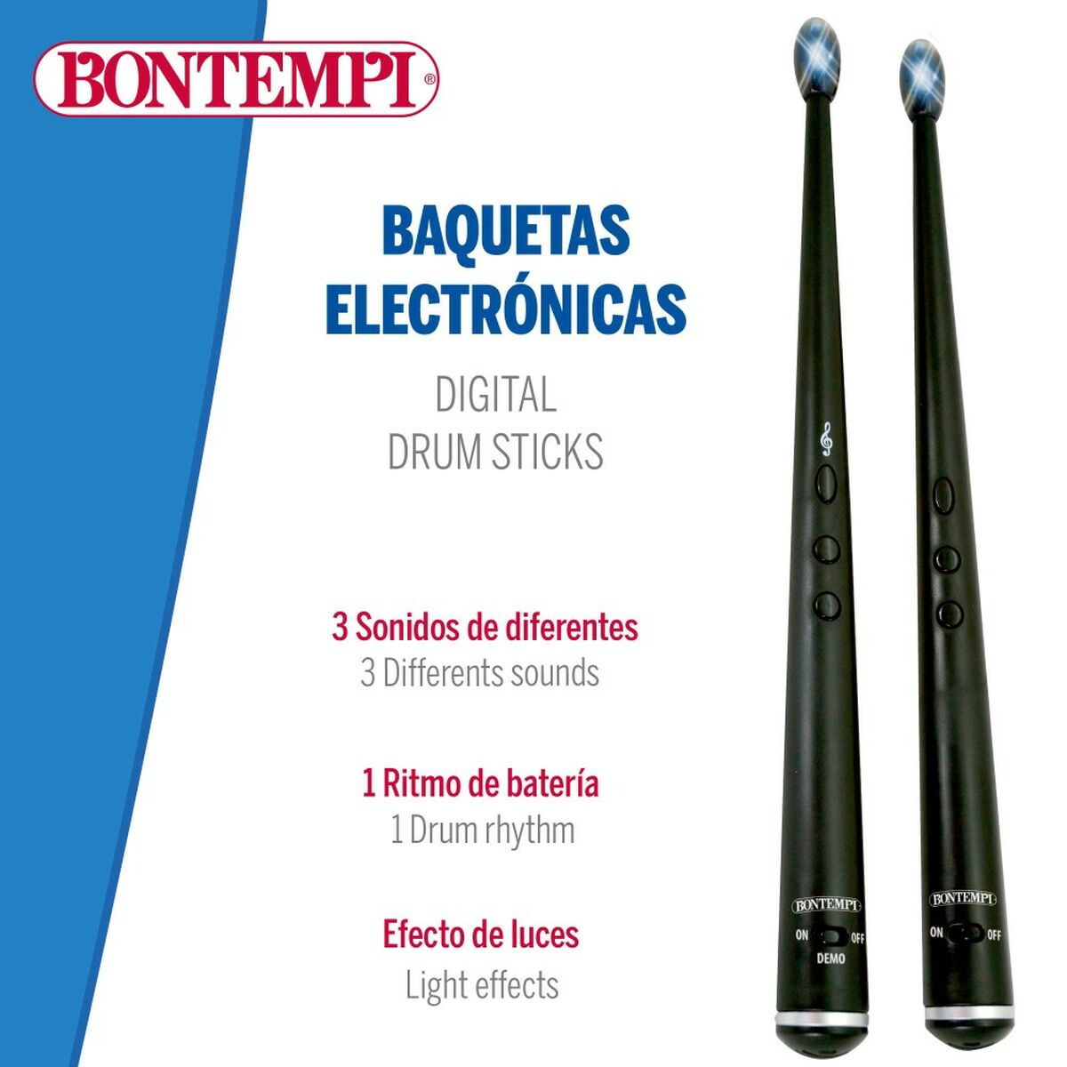 Afbeeldingen van Drumsticks Bontempi Electric Black Light