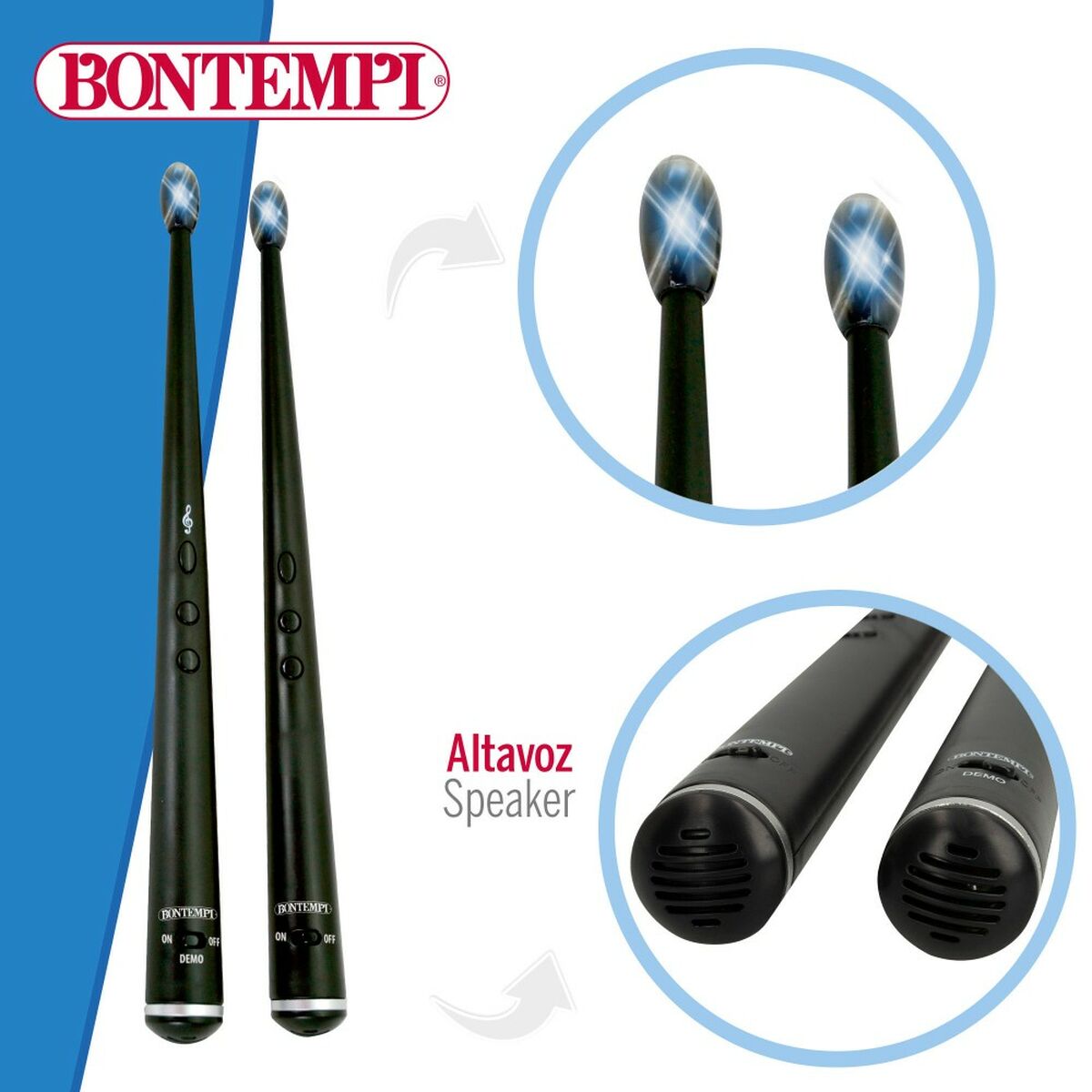 Afbeeldingen van Drumsticks Bontempi Electric Black Light