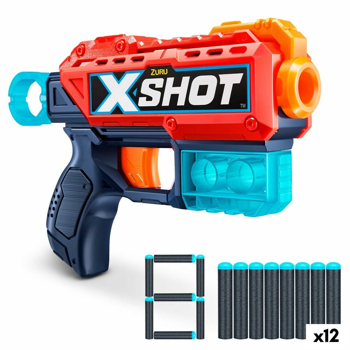 Pistolet à Fléchettes Zuru X-Shot Excel Kickback 12 Unités 20 x 13 x 4 cm
