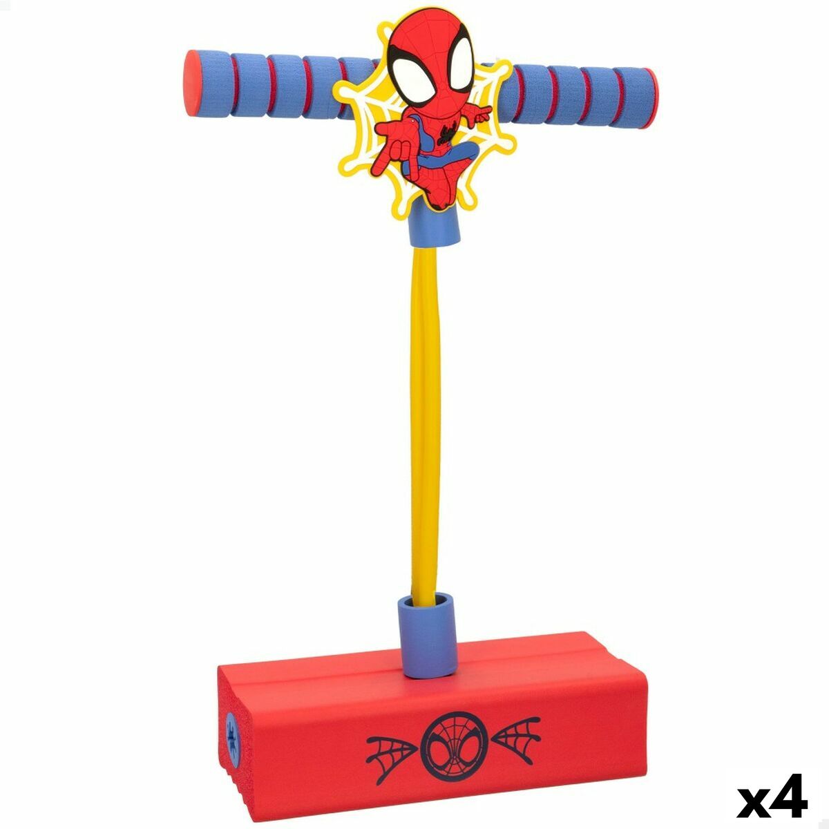 Bâton sauteur Spiderman Rouge Enfant 3D (4 Unités)