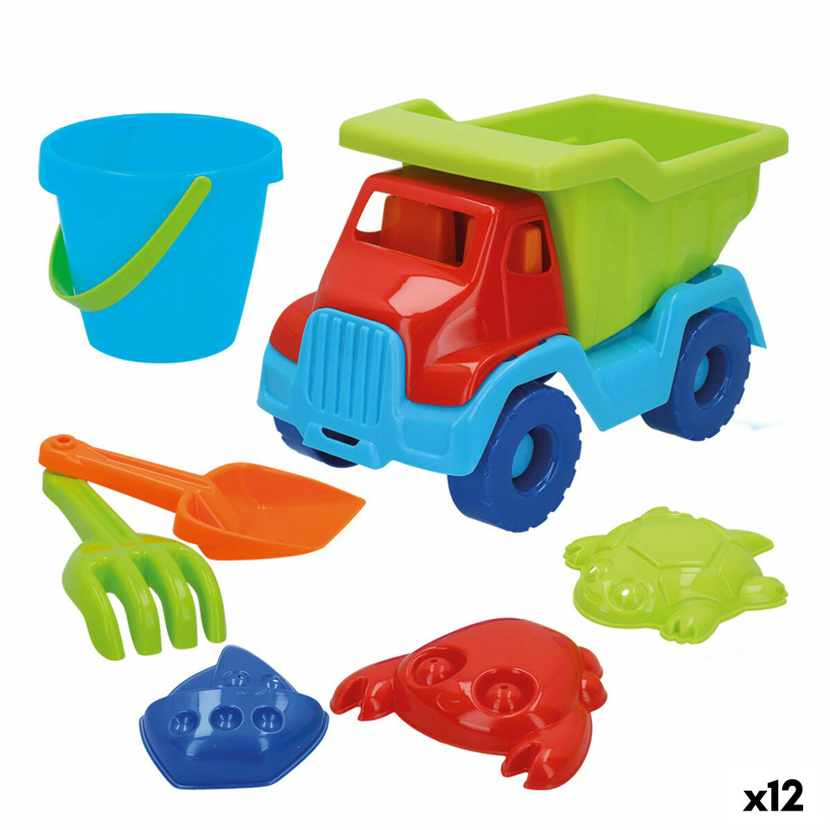Set de jouets de plage Colorbaby polypropylène (12 Unités)