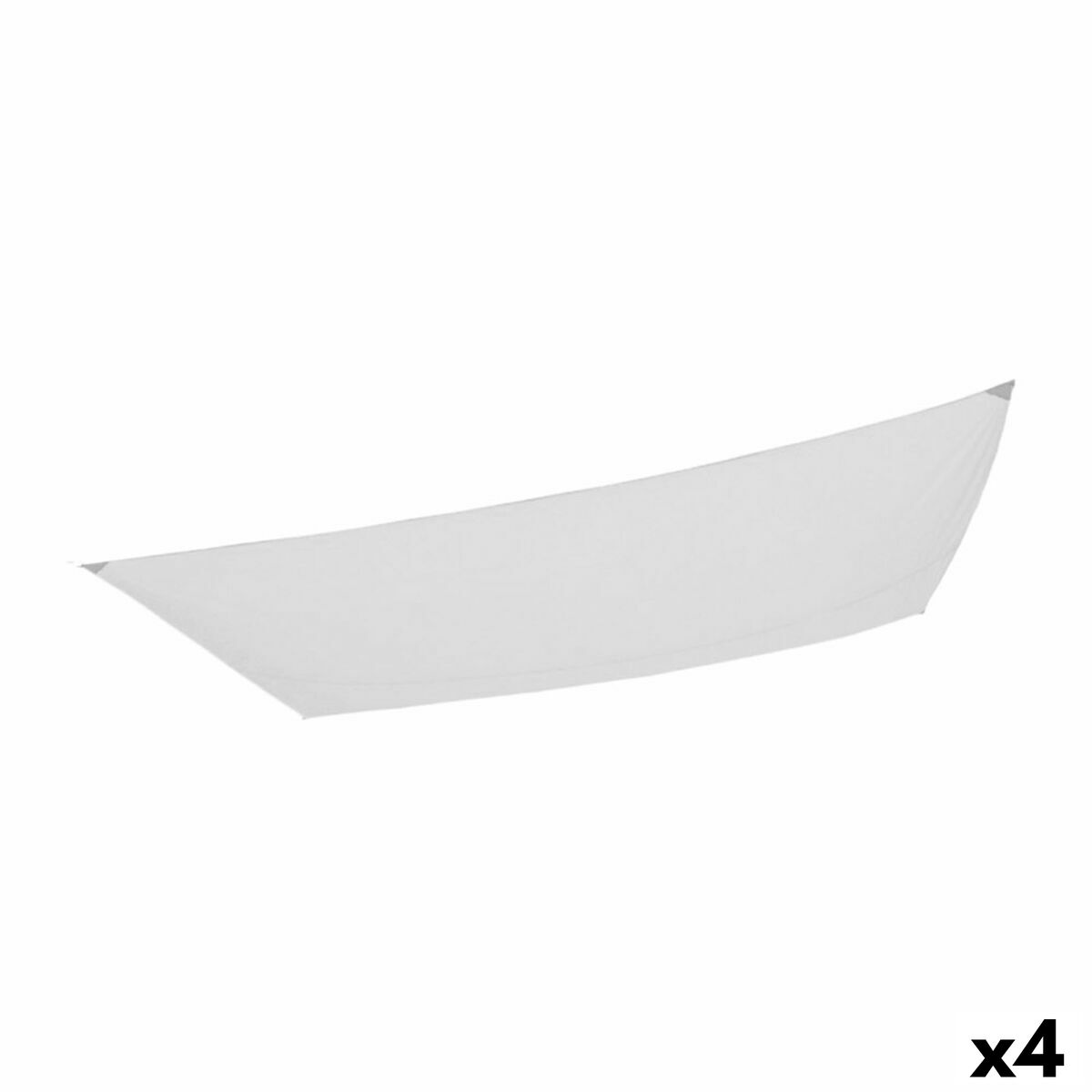 Auvent Aktive Triangulaire 200 x 0,5 x 300 cm Polyester Blanc (4 Unités)