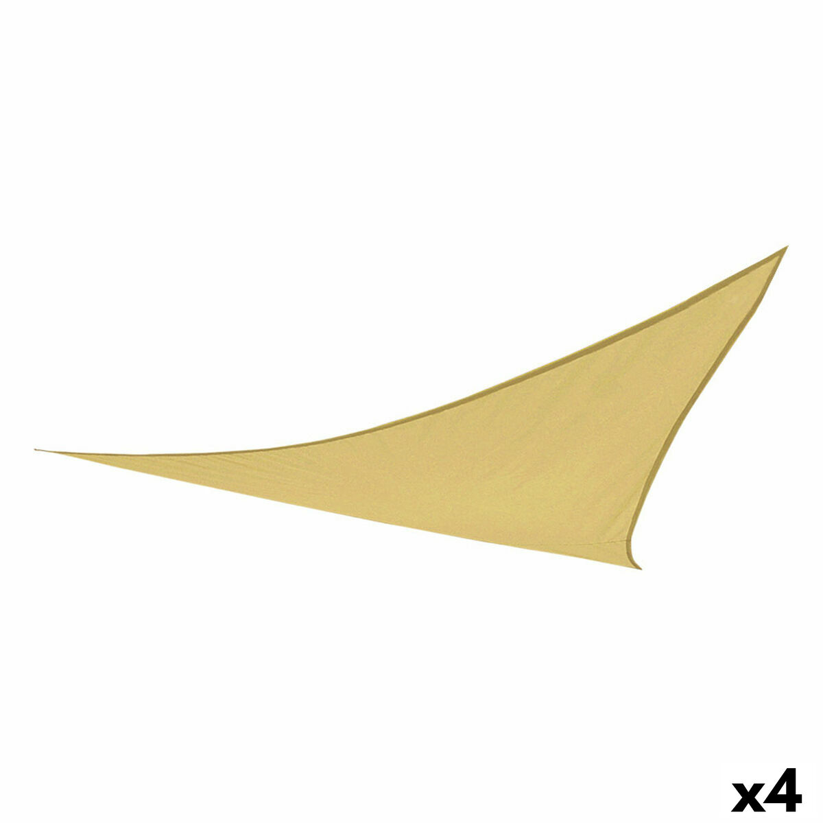 Auvent Aktive Triangulaire 500 x 500 cm Polyester Crème (4 Unités)