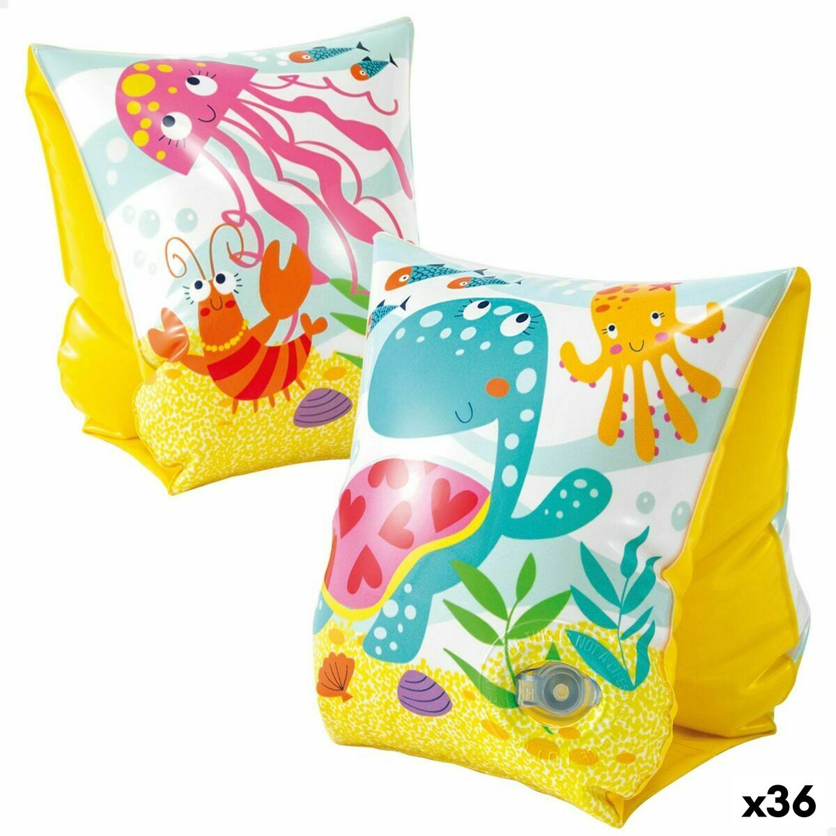 Sleeves Intex Under the sea 12,5 x 13 x 12,5 cm (36 Units)