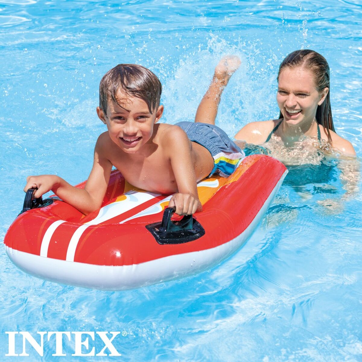 Inflatable pool figure Intex Joy Rider 62 x 112 cm Surf Board (12 Units)