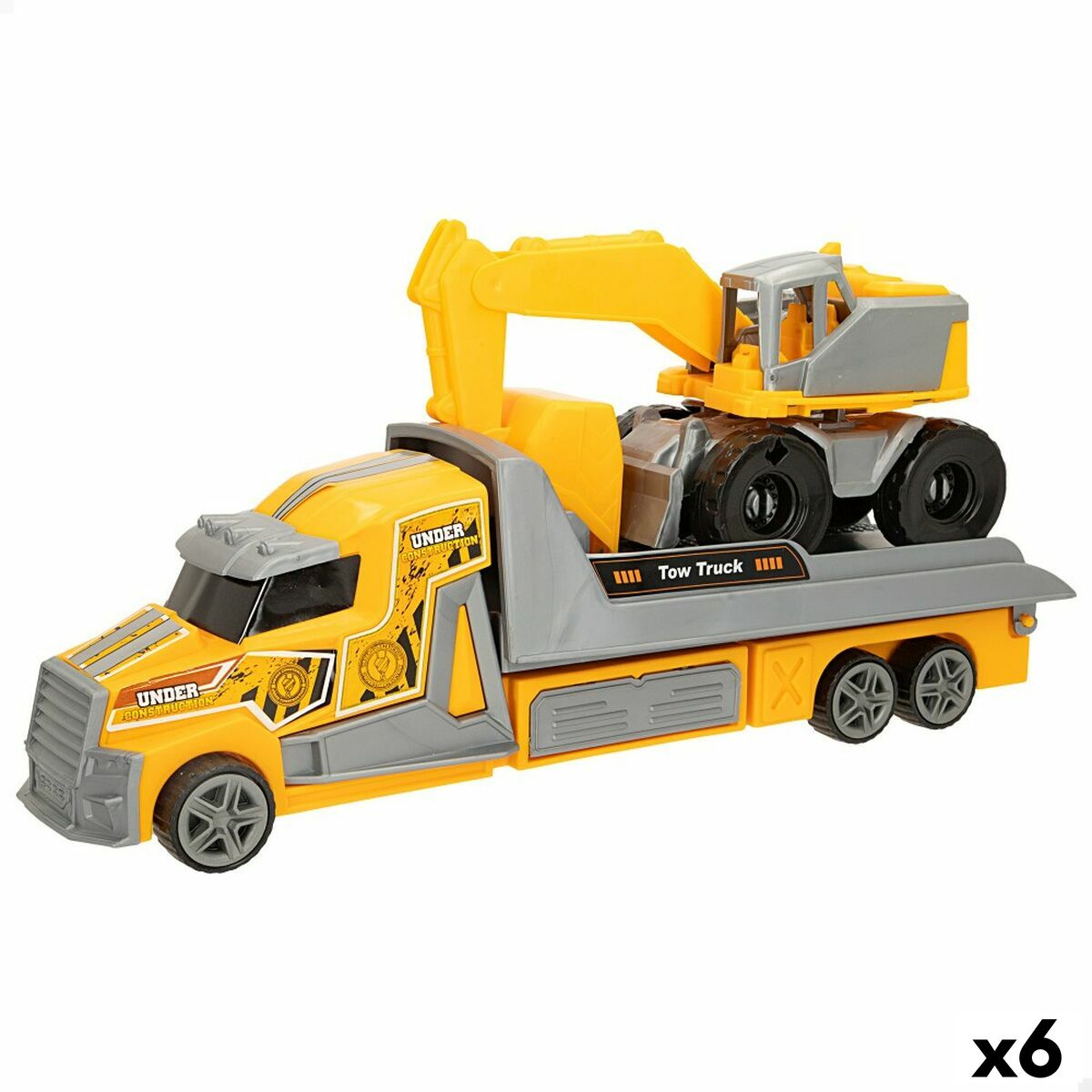 Autotransporter Lastbil og Svinghjulsbil Colorbaby 36 x 11 x 10 cm (6 enheder)