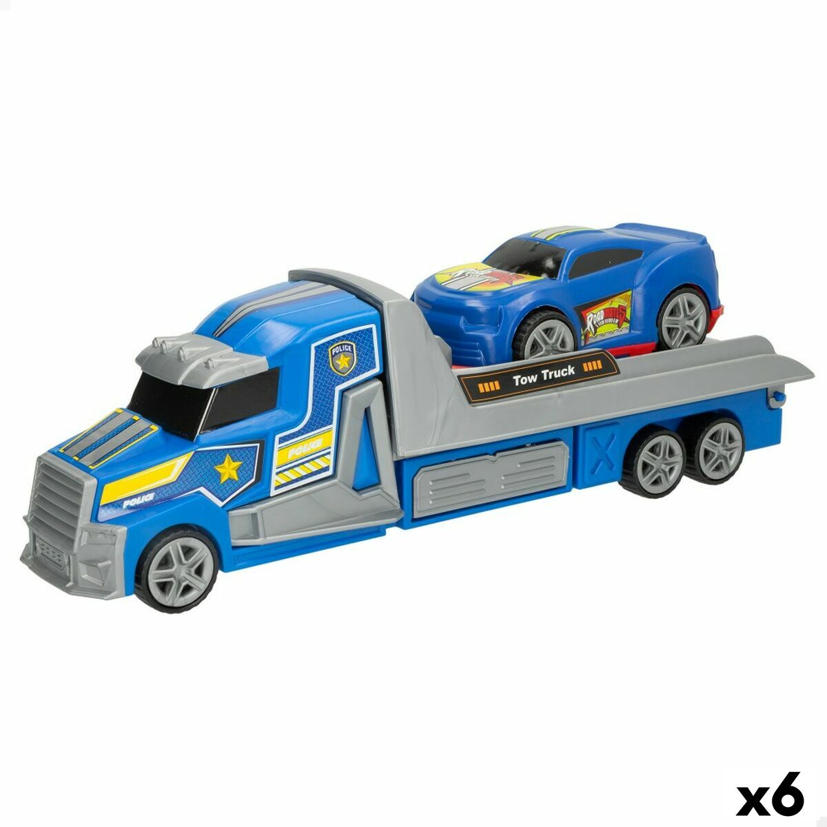 Autotransporter Lastbil og Svinghjulsbil Colorbaby 36 x 11 x 10 cm (6 enheder)