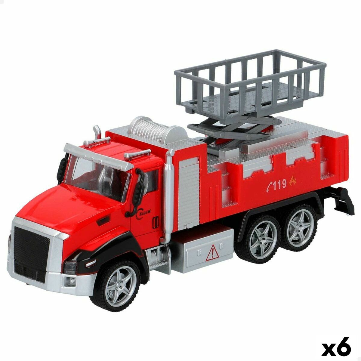 Camion de Pompiers Speed & Go 21 x 9,5 x 5,5 cm (6 Unités)