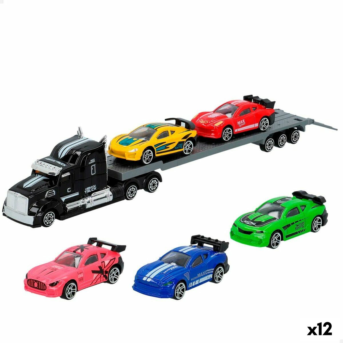 Autotransporter Lastbil og Biler Speed & Go 28 x 5 x 4,5 cm (12 enheder)