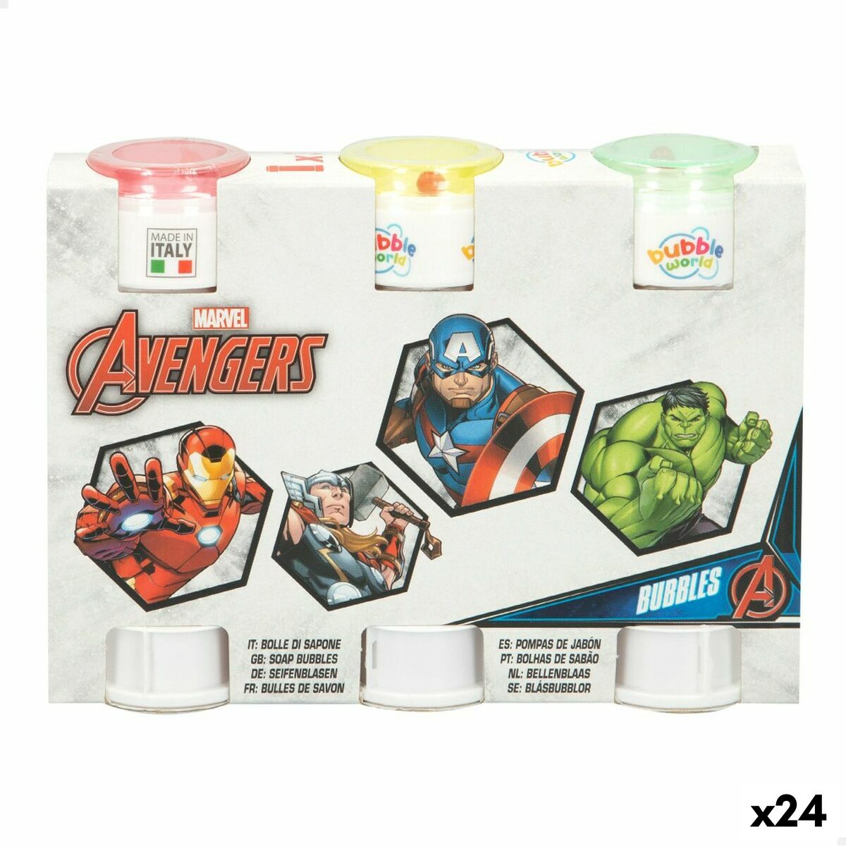Bubble blower set The Avengers 3 Dele 60 ml (24 enheder)
