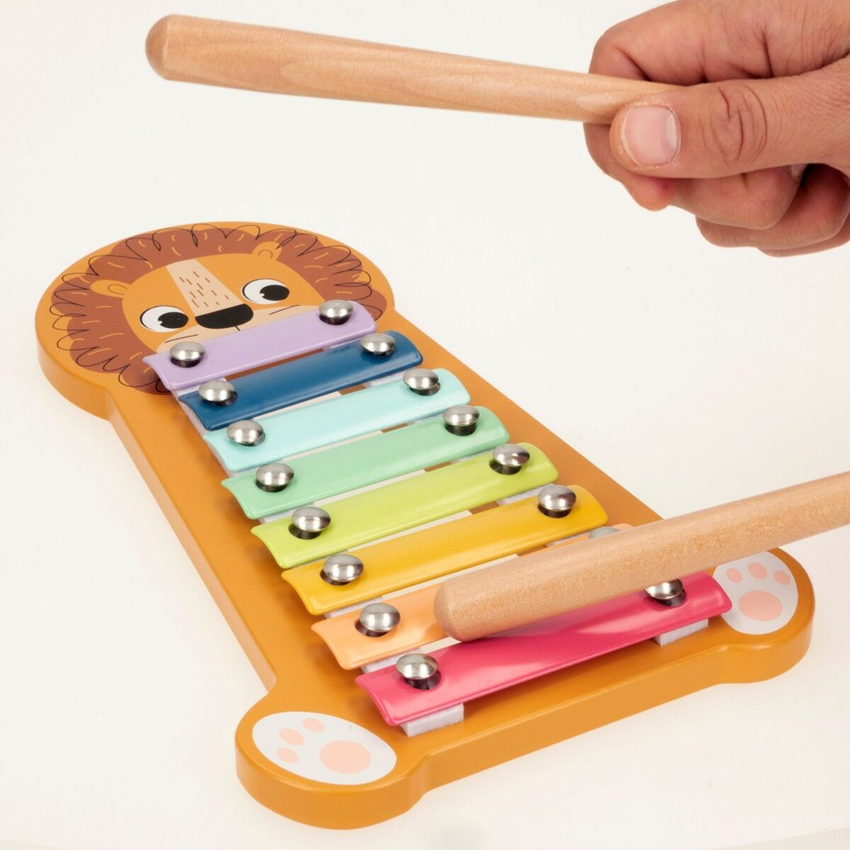 Ksylofon Woomax Lew Drewno 16 x 2,5 x 26 cm (6 Sztuk)