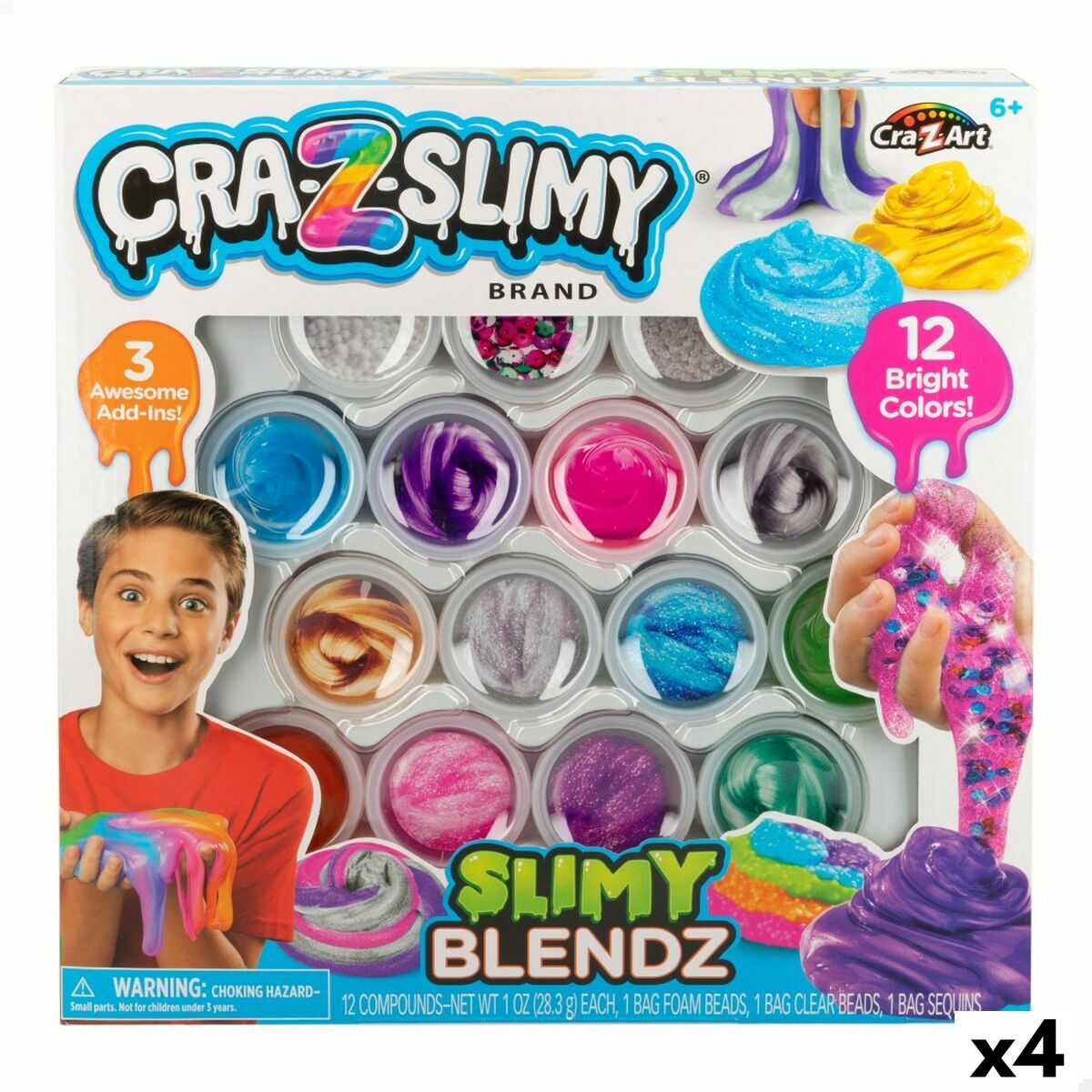 Travaux Manuel Cra-Z-Art Slimy Blendz Slime (4 Unités)