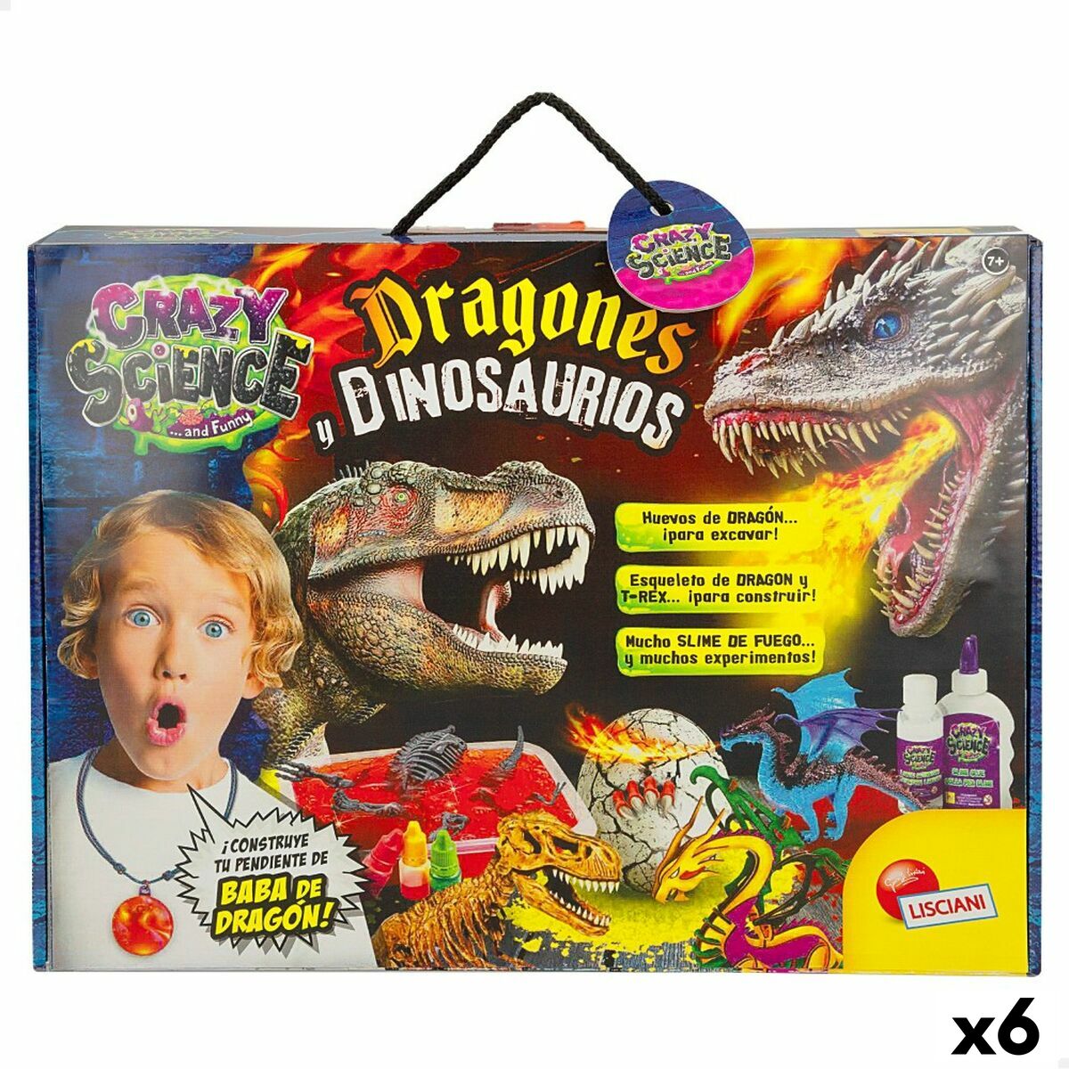 Jeu scientifique Lisciani Dragones y dinosaurios ES (6 Unités)