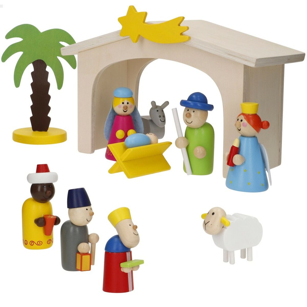 Image secondaire de Crèche de Noël Woomax Bois plywood 23 x 16 x 11 cm (4 Unités)