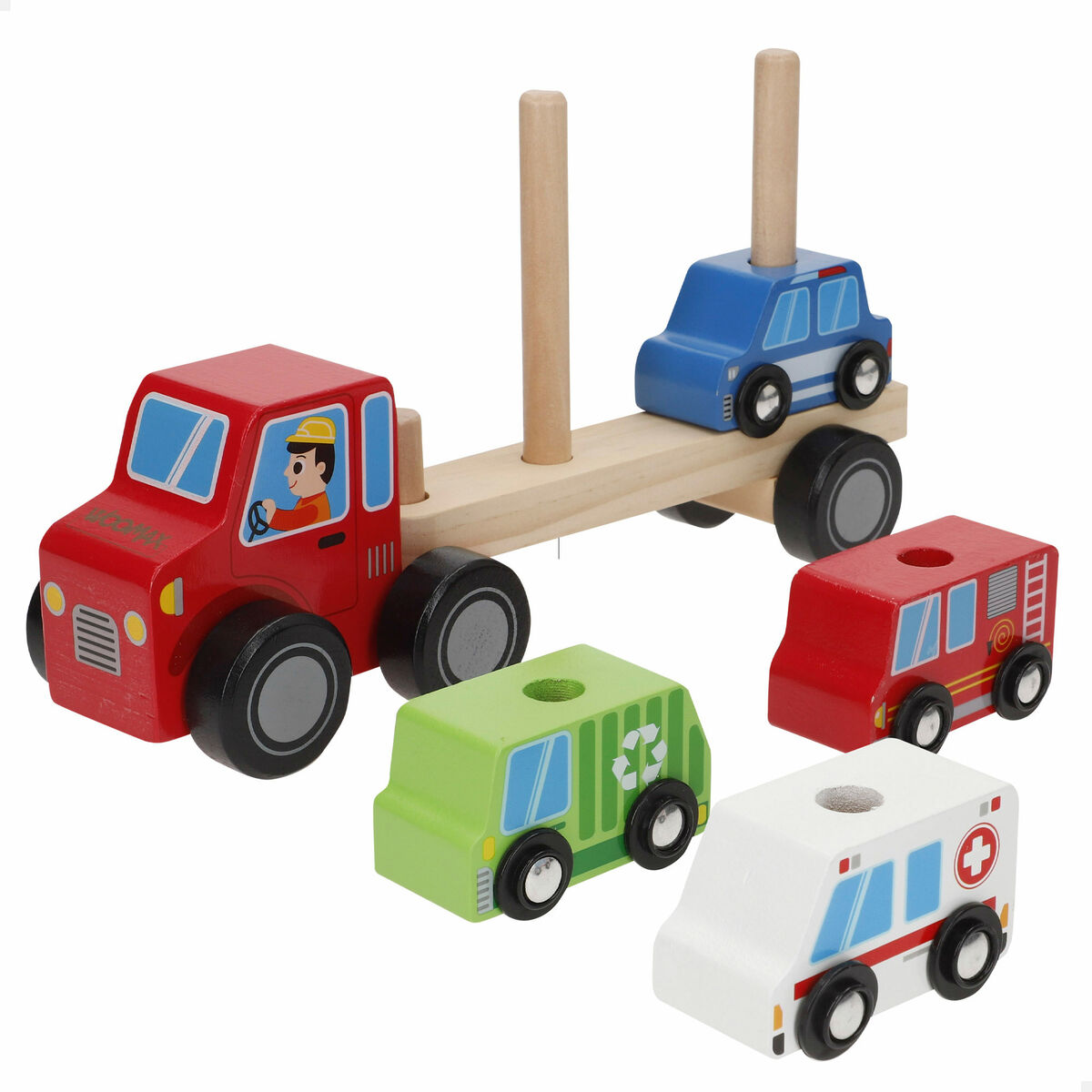 Image secondaire de Camion porte-véhicules et Voitures 25 x 13 x 6 cm (6 Unités)