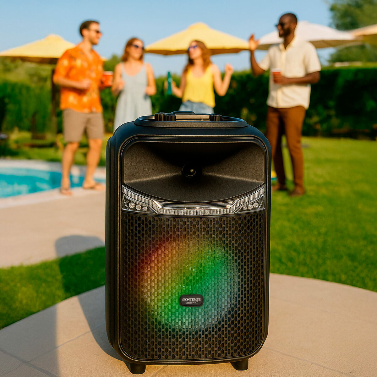 Głośnik z Mikrofonem Karaoke Bontempi Plastikowy 27 x 40 x 25 cm (2 Sztuk)