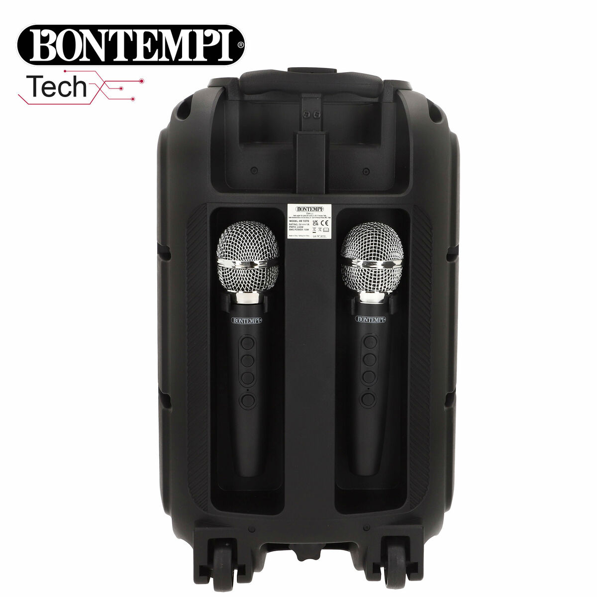 Głośnik z Mikrofonem Karaoke Bontempi Plastikowy 27 x 40 x 25 cm (2 Sztuk)