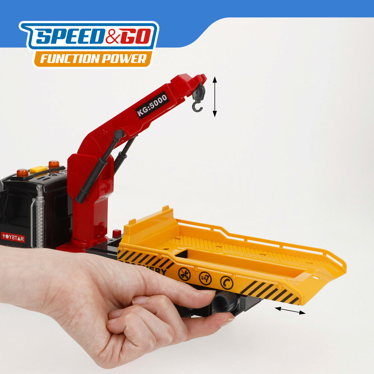 Ciężarówka z Dźwigiem Speed & Go 31 X 17 X 10 CM (6 Sztuk)