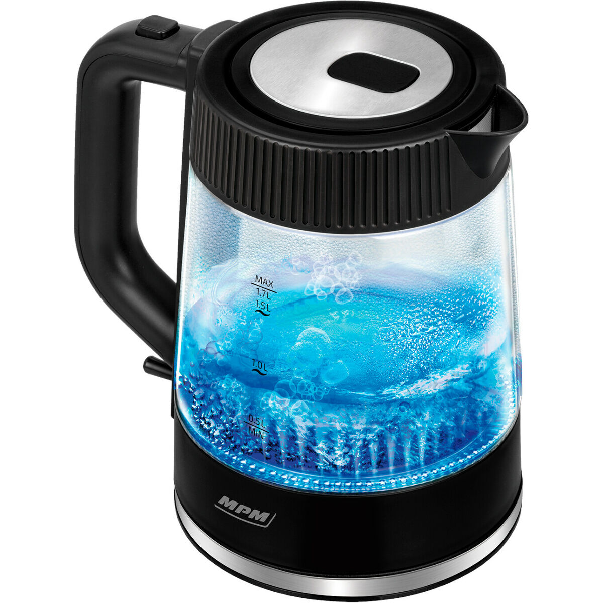 Image secondaire de Bouilloire Mpm MCZ-117 Noir Transparent verre 2200 W 1,7 L