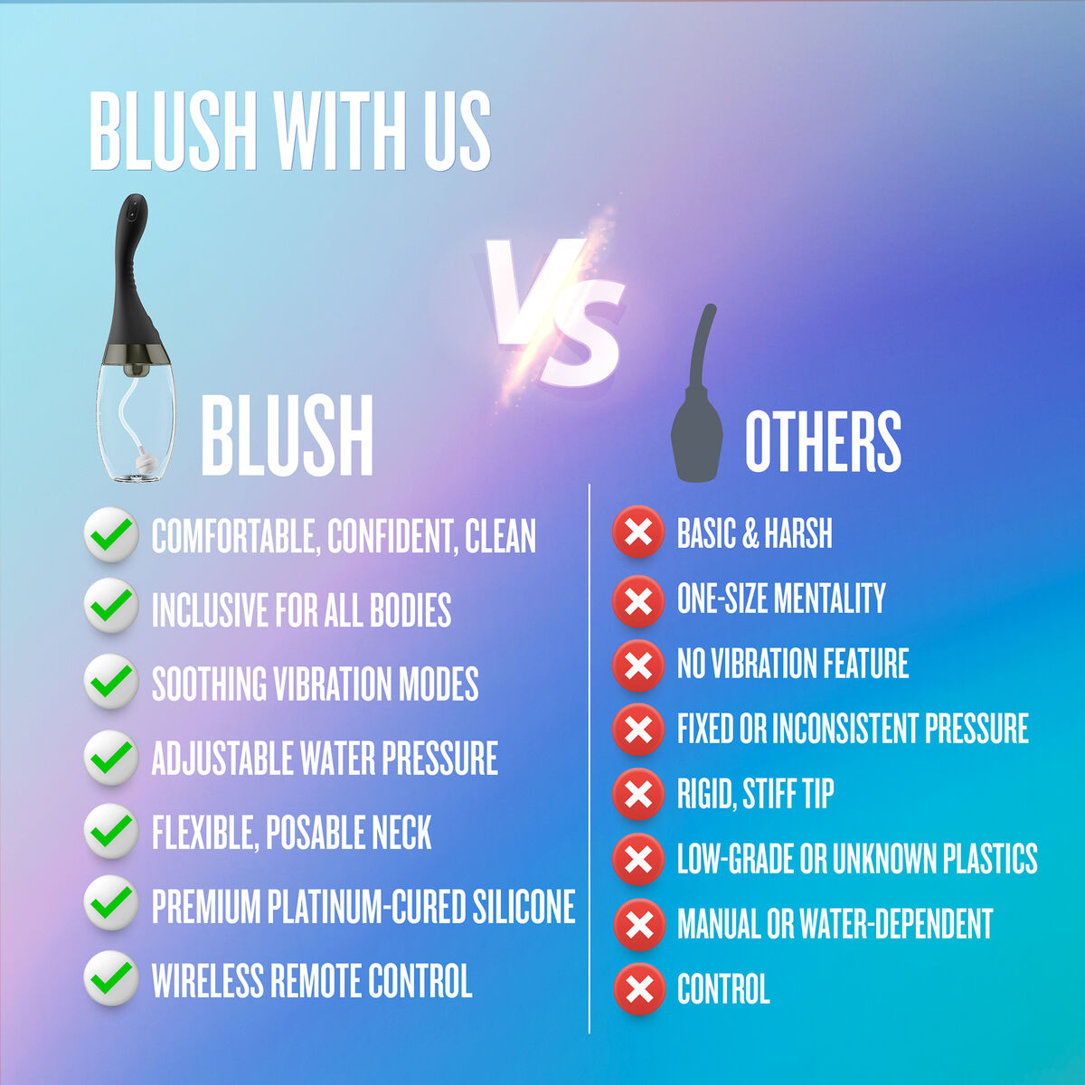 Klystýr Blush Anal Adventures Černý