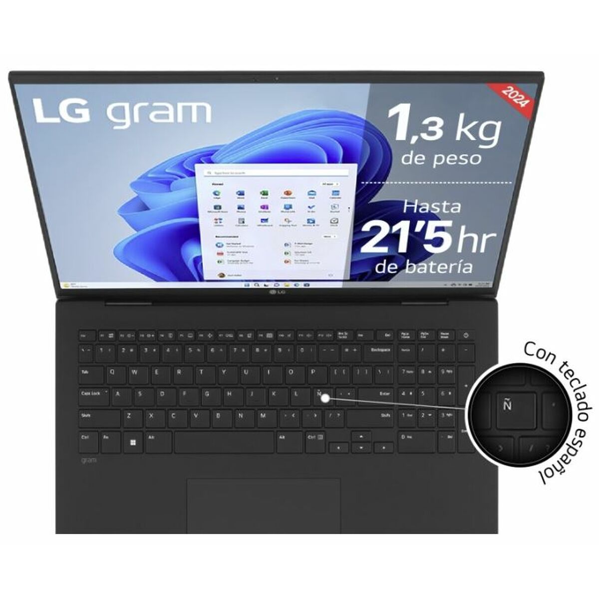 Afbeeldingen van Laptop LG Gram 17Z90S-G.AD7BB 17" Intel Core Ultra 7 155H 32 GB RAM 2 TB SSD