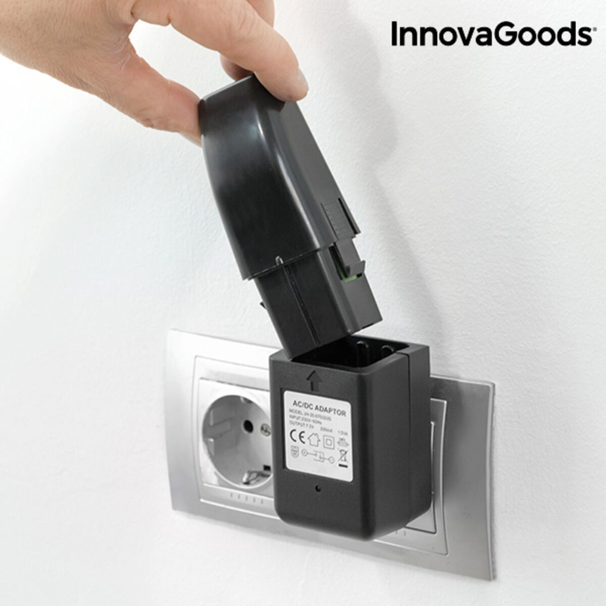 InnovaGoods Rechteckiger Elektrischer Besen 7,2 V 700 mAh Schwarz Grau - Thumbnail 7