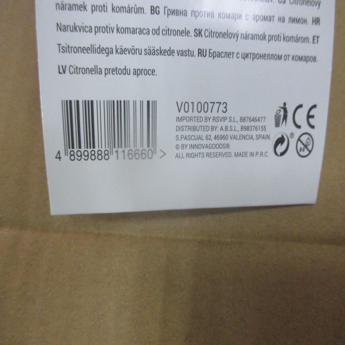 Citronella Anti-muggen Armband InnovaGoods