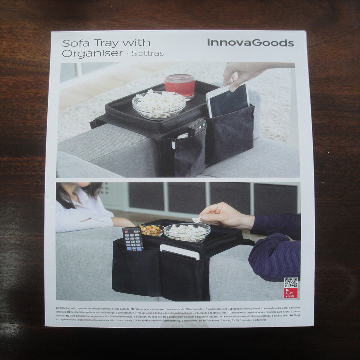 Ablage für das Sofa mit Fächern für Fernbedienungen InnovaGoods - Thumbnail 8
