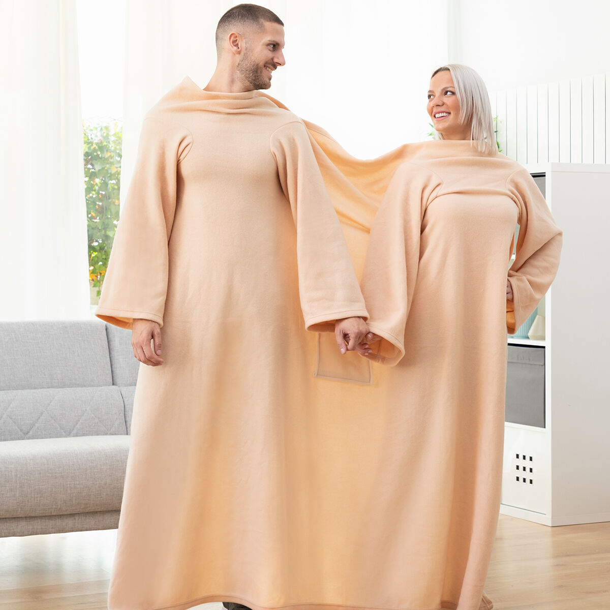 Dubbele Mouwdeken met  met Centrale Zak Doublanket InnovaGoods