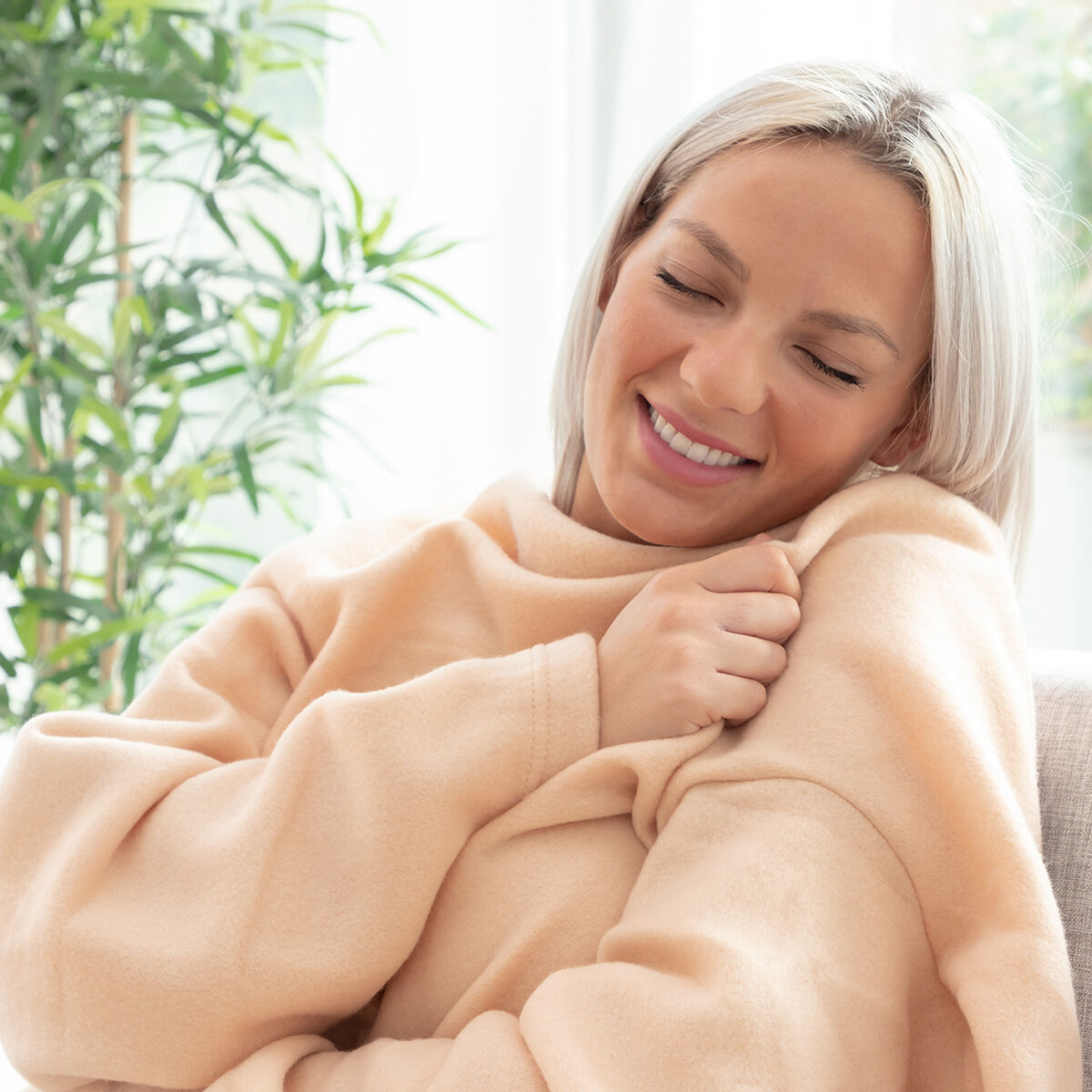Dubbele Mouwdeken met  met Centrale Zak Doublanket InnovaGoods