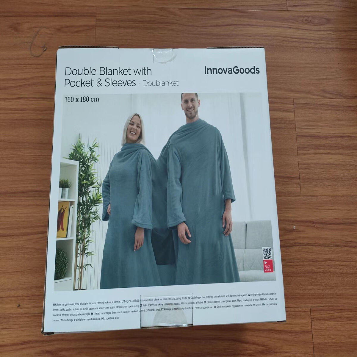 Dubbele Mouwdeken met met Centrale Zak Doublanket InnovaGoods